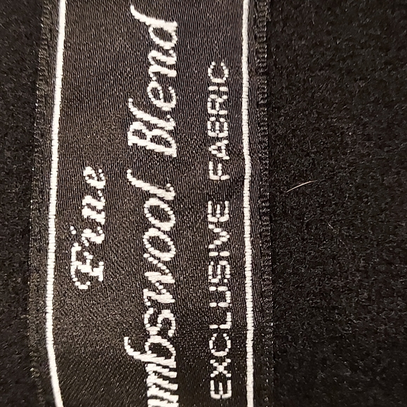 Women's Size 0 Trina Turk Fine Lambswool Blend Double Breasted Pea Coat Black - Picture 9 of 15